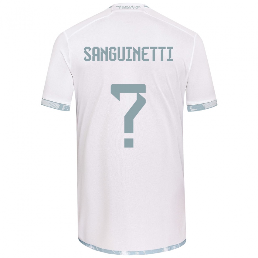 Hombre Camiseta Fernando Osorio Sanguinetti #0 Gris Blanco 2ª Equipación 2024/25 La Camisa Chile