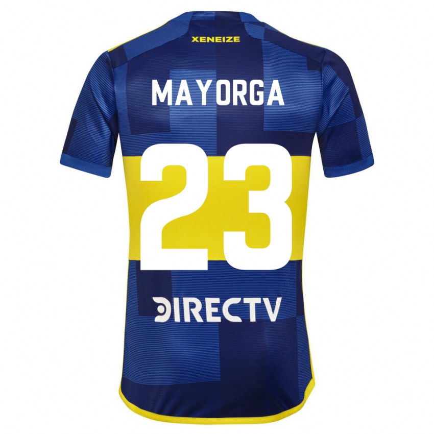 Mujer Camiseta Miriam Mayorga #23 Azul Amarillo 1ª Equipación 2024/25 La Camisa Chile