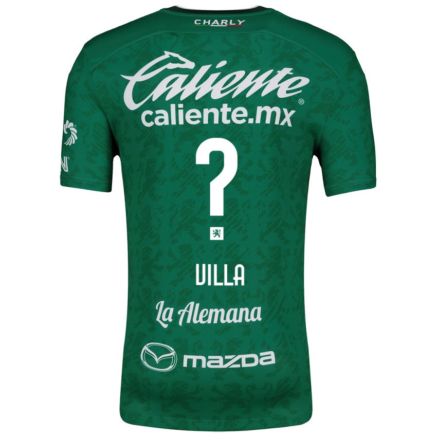 Mujer Camiseta Óscar Villa #0 Verde Blanco 1ª Equipación 2024/25 La Camisa Chile