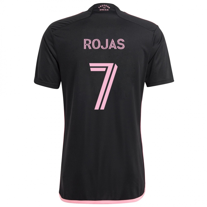 Mujer Camiseta Matias Rojas #7 Negro 2ª Equipación 2024/25 La Camisa Chile