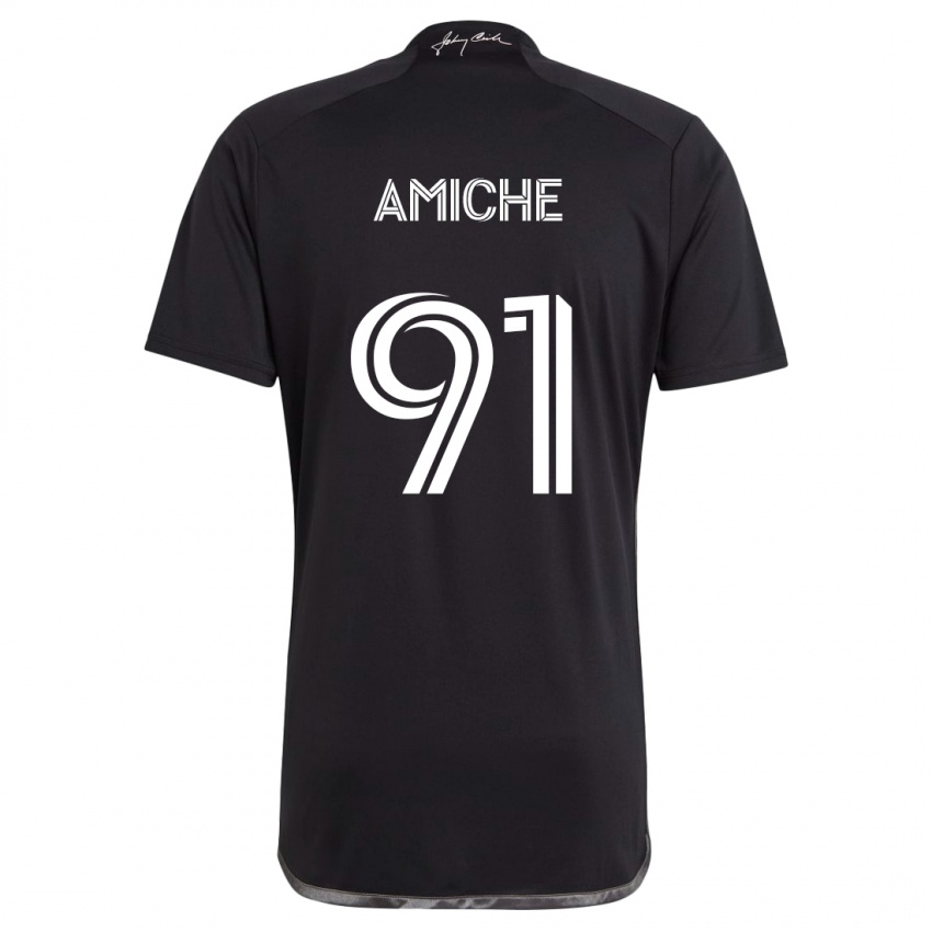 Mujer Camiseta Kemy Amiche #91 Negro 2ª Equipación 2024/25 La Camisa Chile