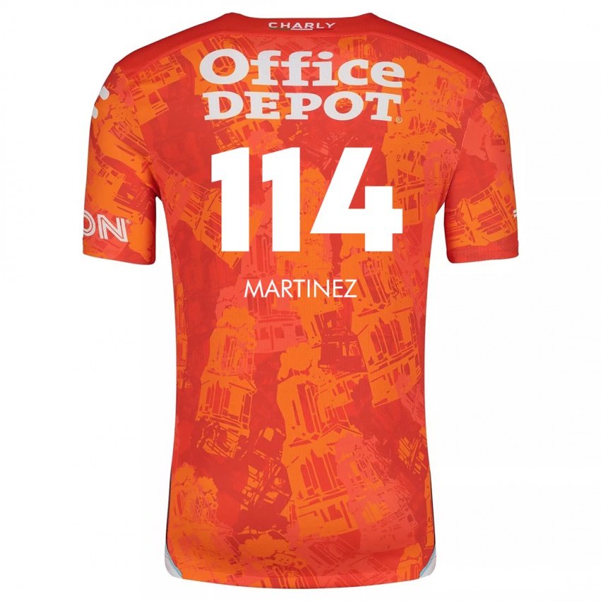 Mujer Camiseta Jesús Martínez #114 Naranja Blanco 2ª Equipación 2024/25 La Camisa Chile