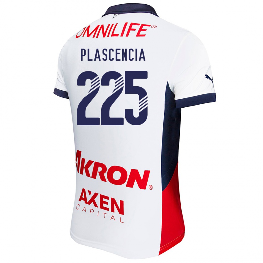 Mujer Camiseta Osvaldo Plascencia #225 Blanco Rojo Azul 2ª Equipación 2024/25 La Camisa Chile