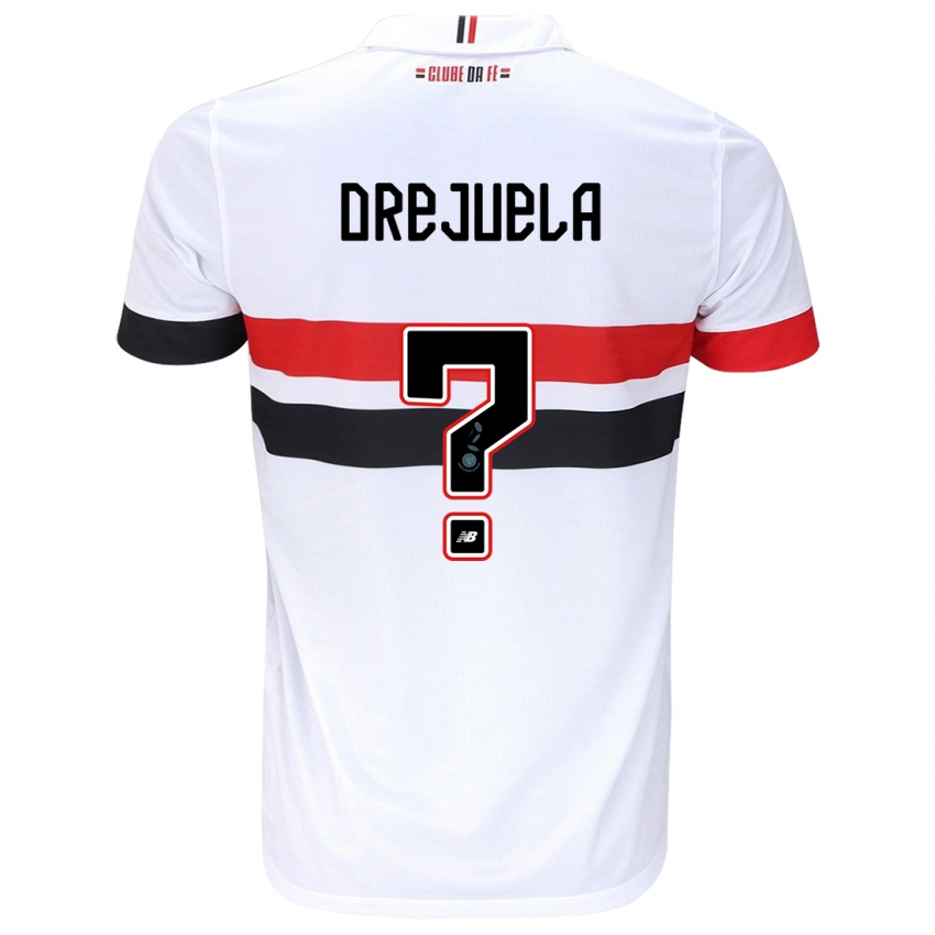 Niño Camiseta Luis Orejuela #0 Blanco Rojo Negro 1ª Equipación 2024/25 La Camisa Chile