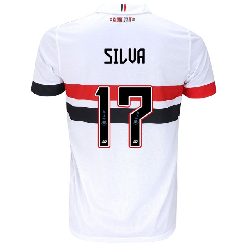 Niño Camiseta André Silva #17 Blanco Rojo Negro 1ª Equipación 2024/25 La Camisa Chile