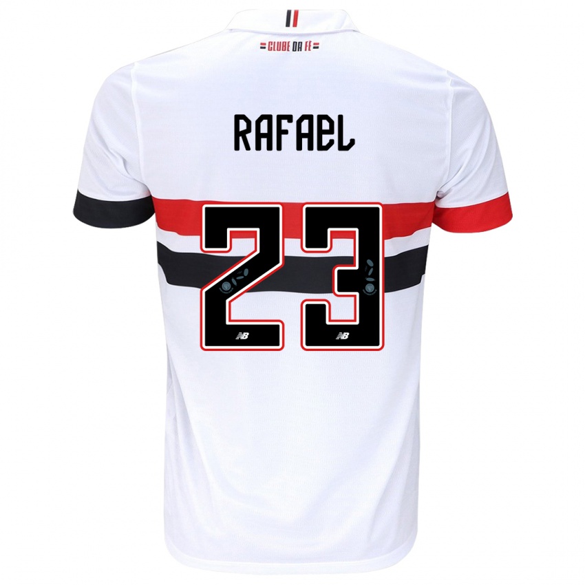 Niño Camiseta Rafael #23 Blanco Rojo Negro 1ª Equipación 2024/25 La Camisa Chile