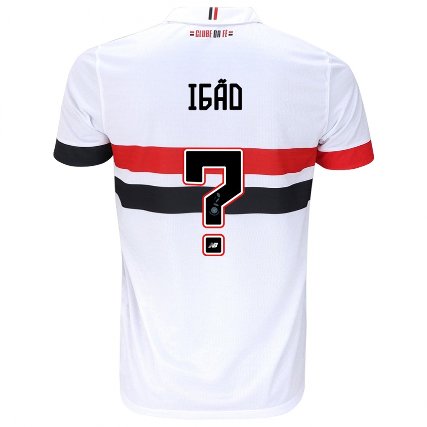 Niño Camiseta Igão #0 Blanco Rojo Negro 1ª Equipación 2024/25 La Camisa Chile