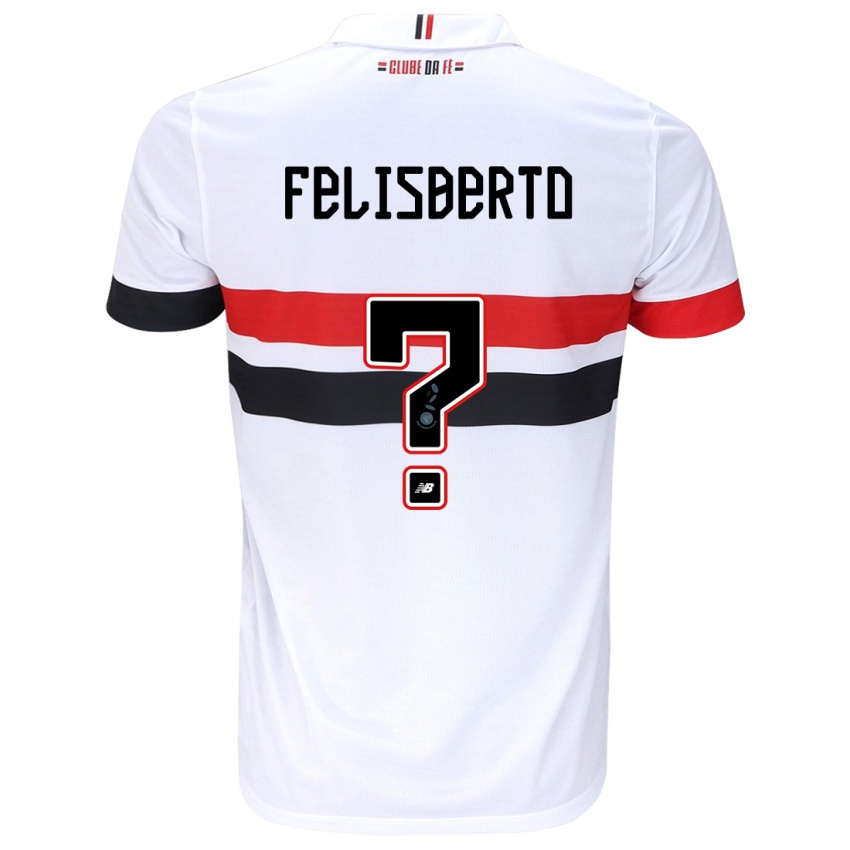 Niño Camiseta Igor Felisberto #0 Blanco Rojo Negro 1ª Equipación 2024/25 La Camisa Chile