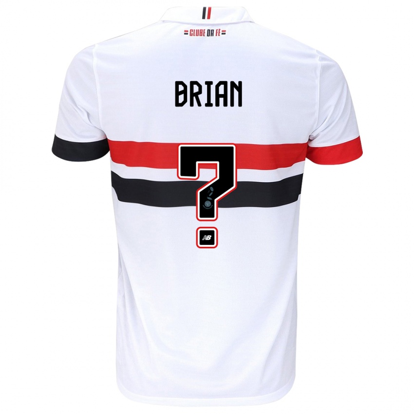 Niño Camiseta Brian #0 Blanco Rojo Negro 1ª Equipación 2024/25 La Camisa Chile