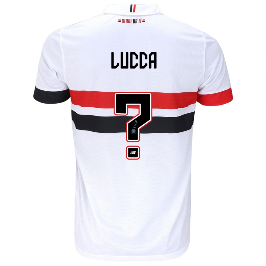 Niño Camiseta Cauã Lucca #0 Blanco Rojo Negro 1ª Equipación 2024/25 La Camisa Chile