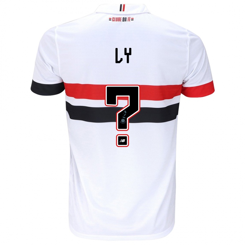 Niño Camiseta Iba Ly #0 Blanco Rojo Negro 1ª Equipación 2024/25 La Camisa Chile