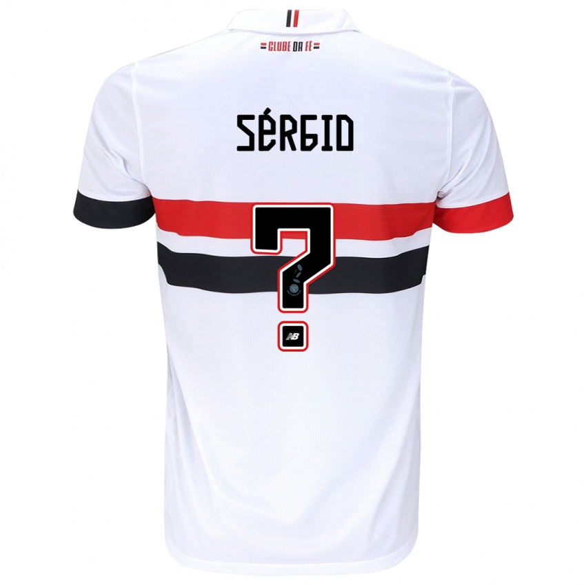 Niño Camiseta Paulo Sérgio #0 Blanco Rojo Negro 1ª Equipación 2024/25 La Camisa Chile