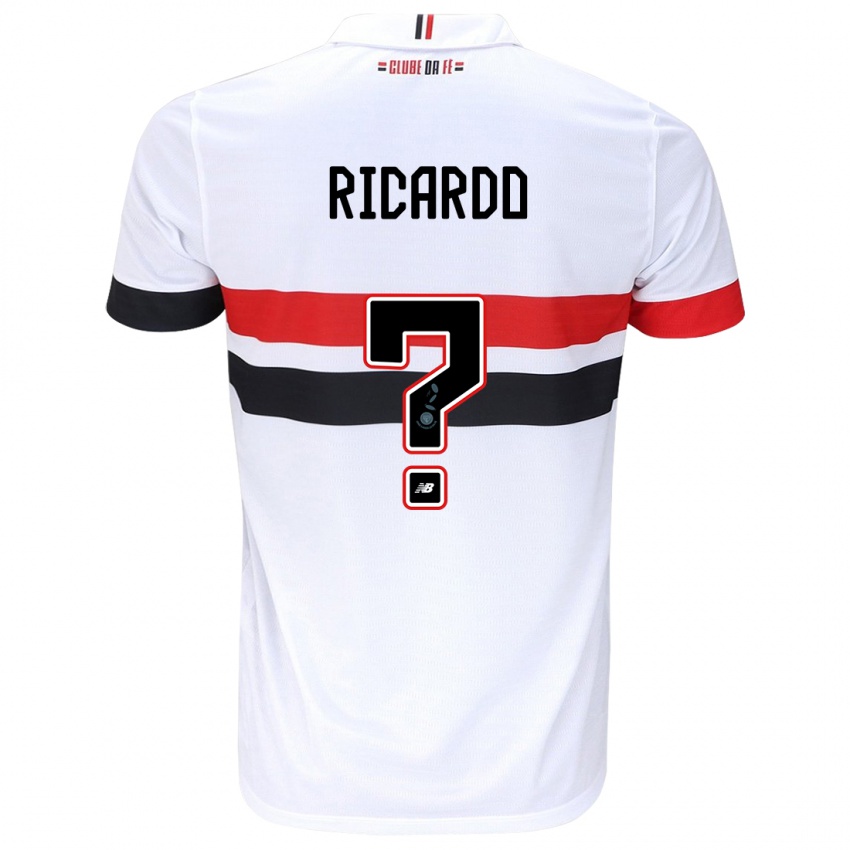 Niño Camiseta João Ricardo #0 Blanco Rojo Negro 1ª Equipación 2024/25 La Camisa Chile