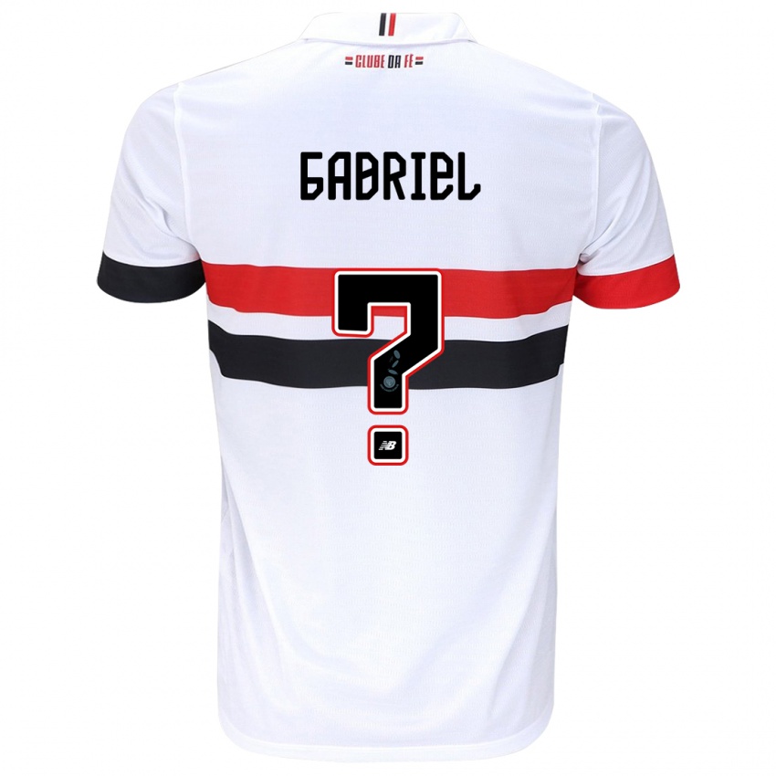 Niño Camiseta Gabriel Bruno #0 Blanco Rojo Negro 1ª Equipación 2024/25 La Camisa Chile