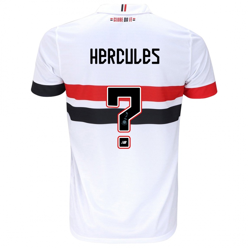 Niño Camiseta Hercules #0 Blanco Rojo Negro 1ª Equipación 2024/25 La Camisa Chile