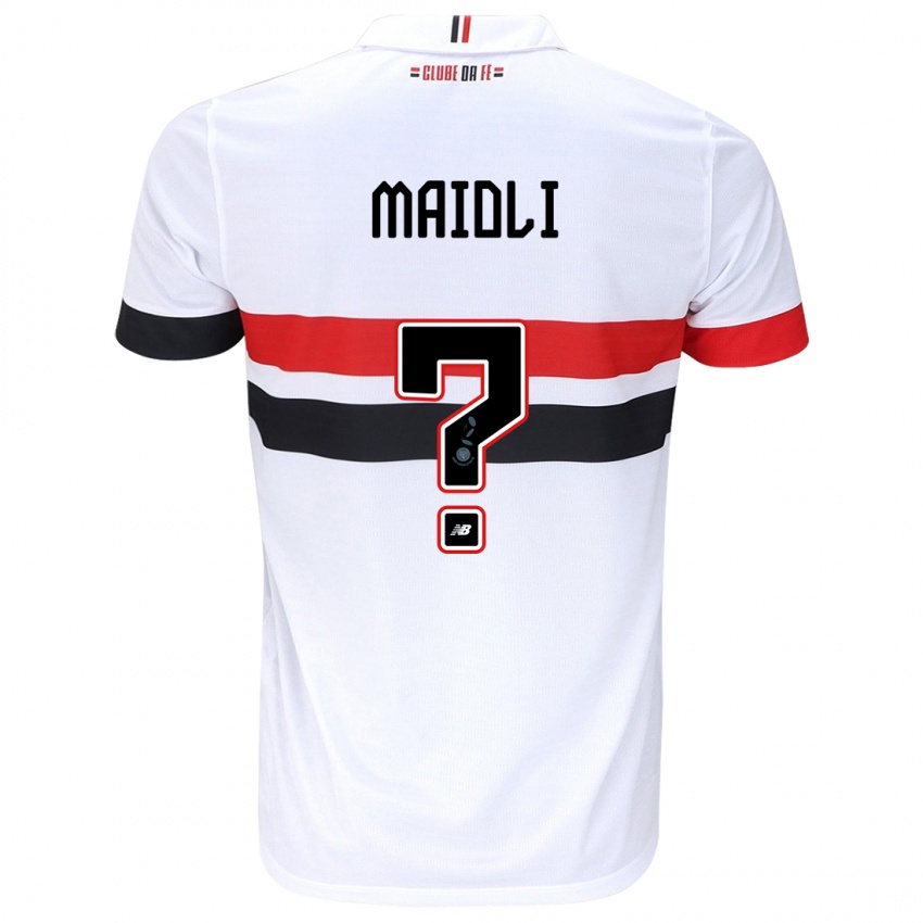 Niño Camiseta Gabriel Maioli #0 Blanco Rojo Negro 1ª Equipación 2024/25 La Camisa Chile