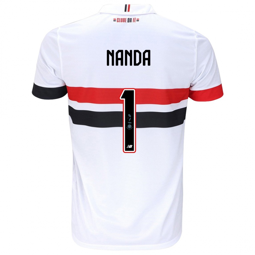 Niño Camiseta Nanda #1 Blanco Rojo Negro 1ª Equipación 2024/25 La Camisa Chile