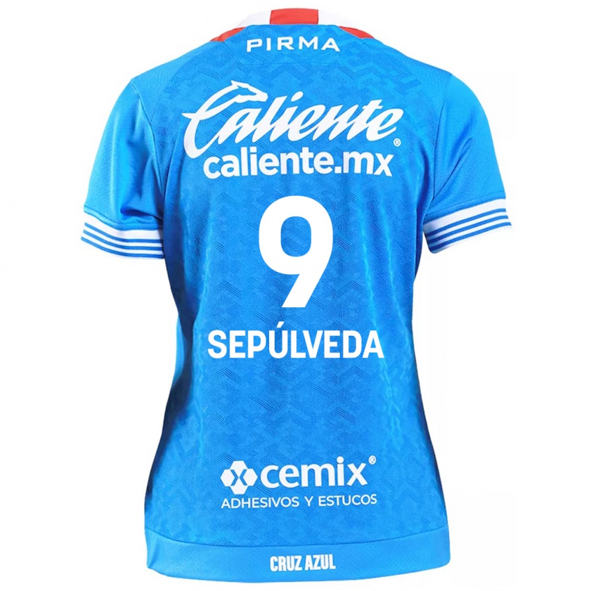 Niño Camiseta Ángel Sepúlveda #9 Cielo Azul 1ª Equipación 2024/25 La Camisa Chile