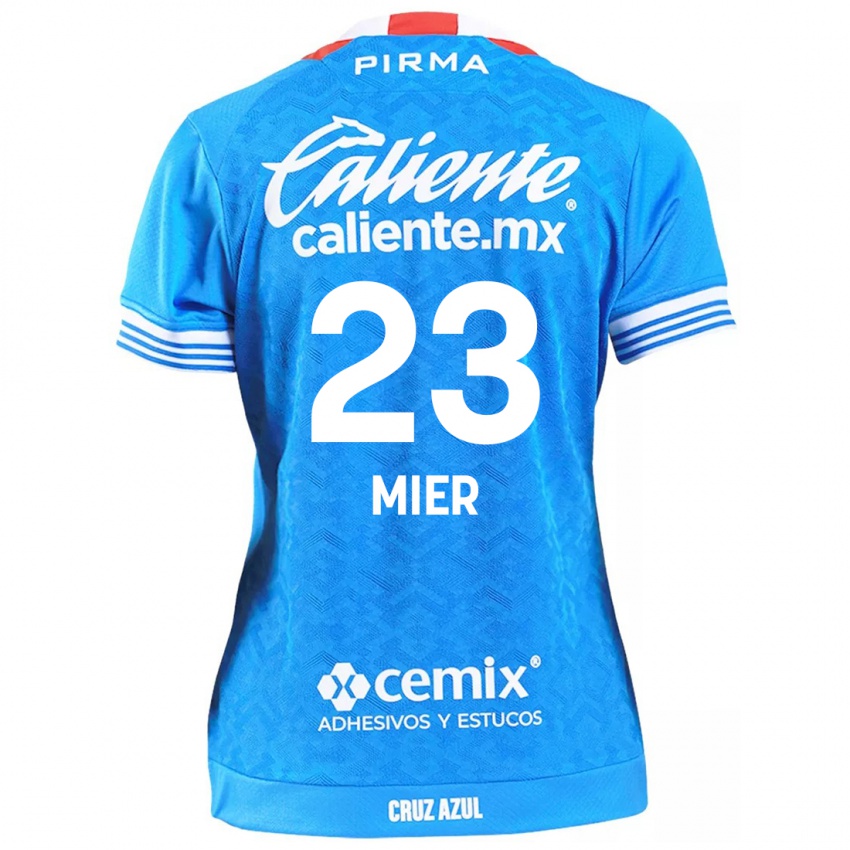 Niño Camiseta Kevin Mier #23 Cielo Azul 1ª Equipación 2024/25 La Camisa Chile