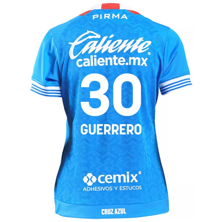 Niño Camiseta Rafael Guerrero #30 Cielo Azul 1ª Equipación 2024/25 La Camisa Chile