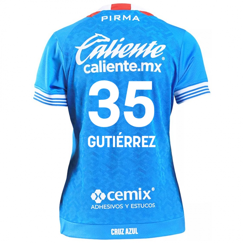 Niño Camiseta Luis Gutiérrez #35 Cielo Azul 1ª Equipación 2024/25 La Camisa Chile