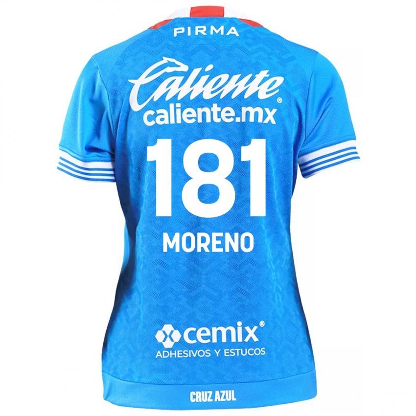 Niño Camiseta Roberto Moreno #181 Cielo Azul 1ª Equipación 2024/25 La Camisa Chile