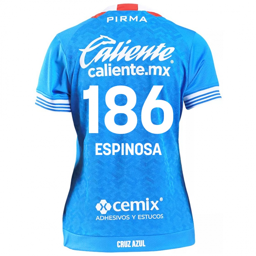 Niño Camiseta Brandón Espinosa #186 Cielo Azul 1ª Equipación 2024/25 La Camisa Chile