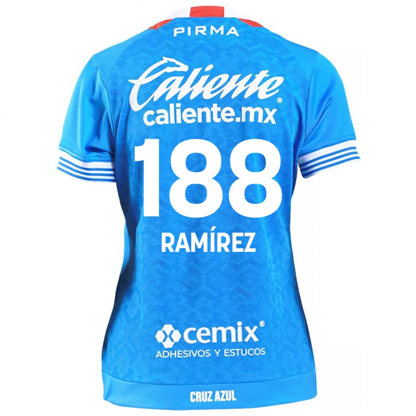 Niño Camiseta Diego Ramírez #188 Cielo Azul 1ª Equipación 2024/25 La Camisa Chile