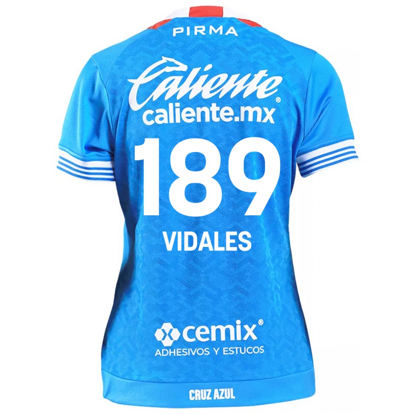 Niño Camiseta Álvaro Vidales #189 Cielo Azul 1ª Equipación 2024/25 La Camisa Chile