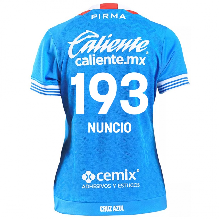 Niño Camiseta Jorge Nuncio #193 Cielo Azul 1ª Equipación 2024/25 La Camisa Chile