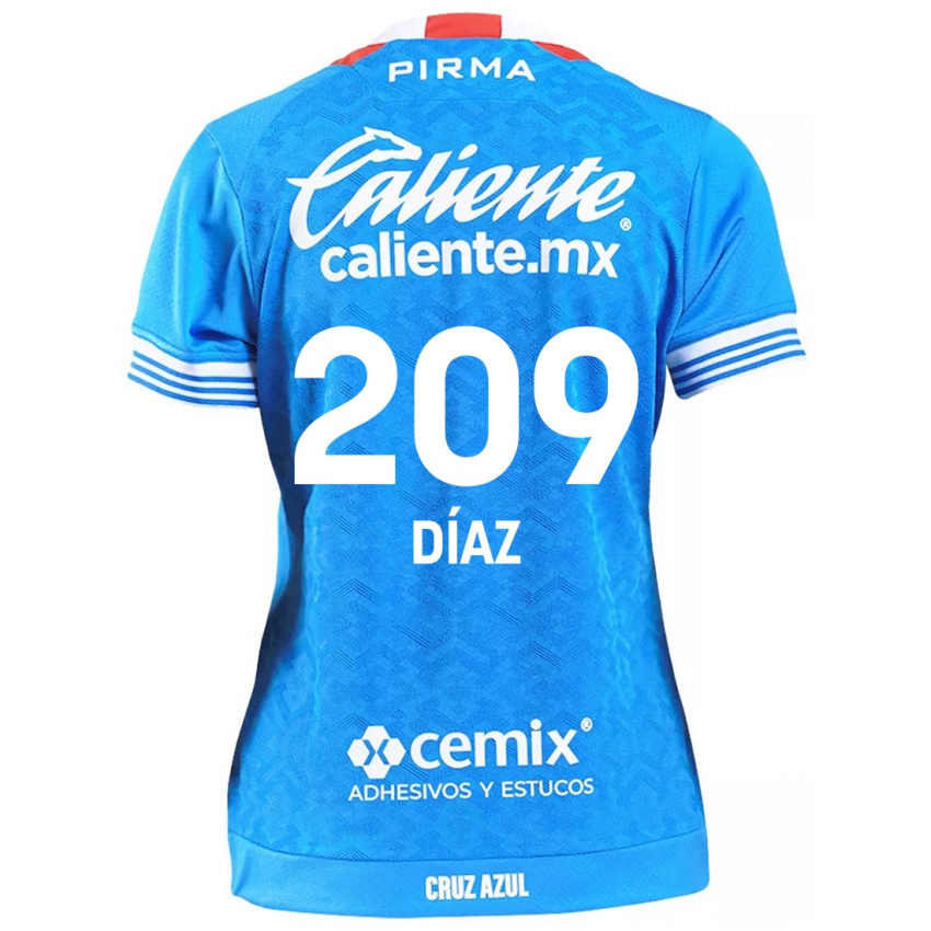 Niño Camiseta Josué Díaz #209 Cielo Azul 1ª Equipación 2024/25 La Camisa Chile