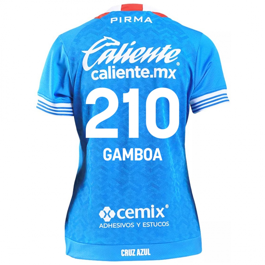 Niño Camiseta Bryan Gamboa #210 Cielo Azul 1ª Equipación 2024/25 La Camisa Chile