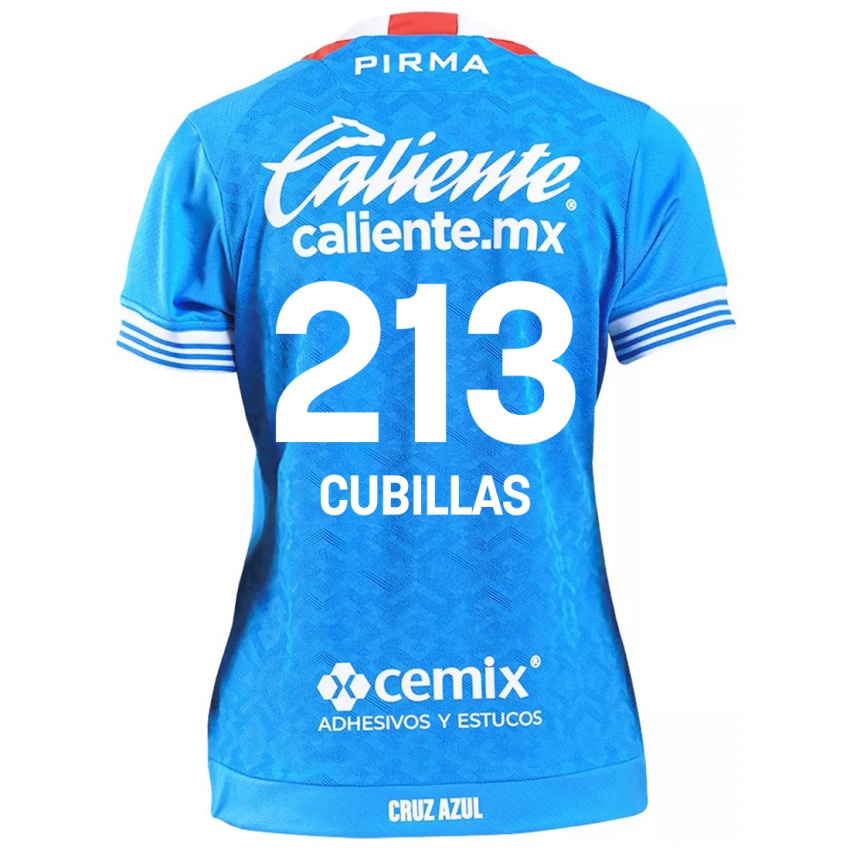 Niño Camiseta Andre Cubillas #213 Cielo Azul 1ª Equipación 2024/25 La Camisa Chile