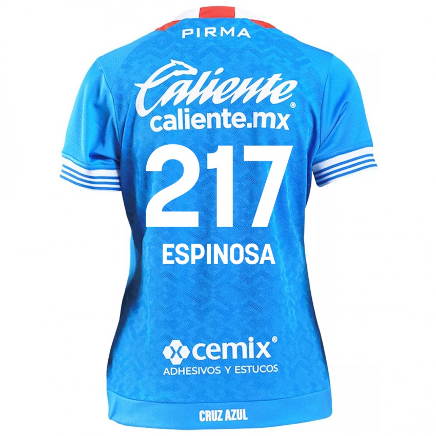 Niño Camiseta Samuel Espinosa #217 Cielo Azul 1ª Equipación 2024/25 La Camisa Chile