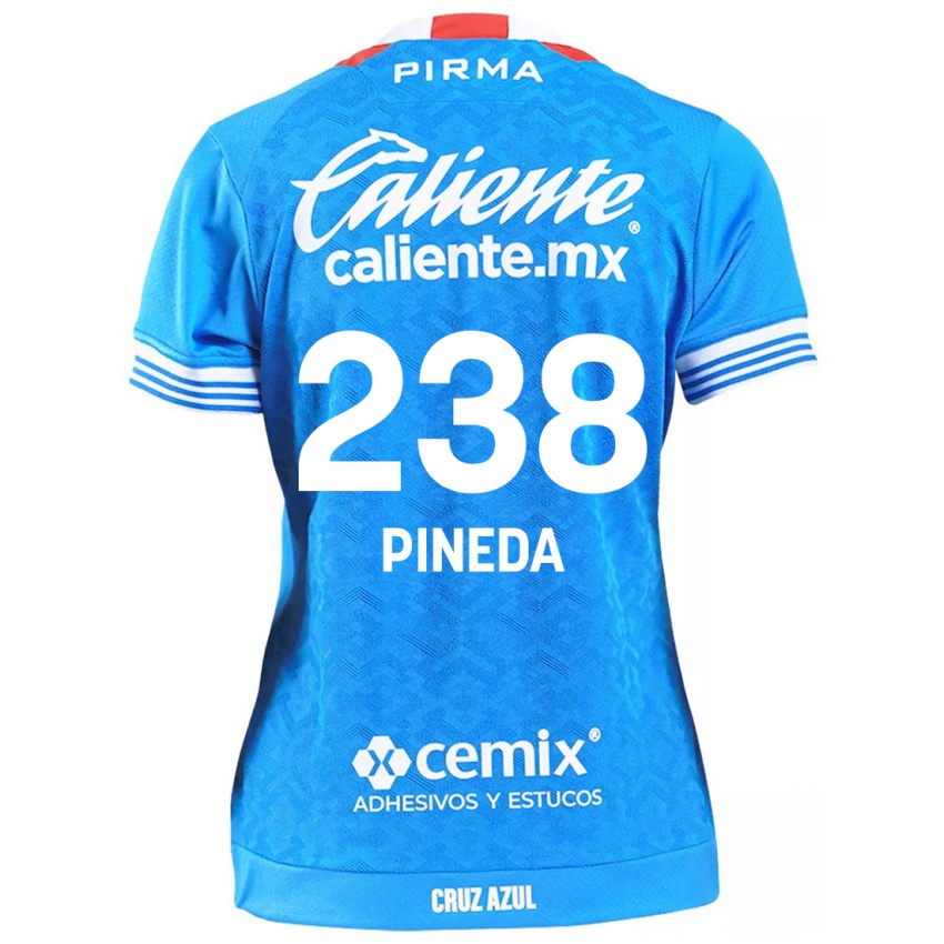 Niño Camiseta Zadiel Pineda #238 Cielo Azul 1ª Equipación 2024/25 La Camisa Chile