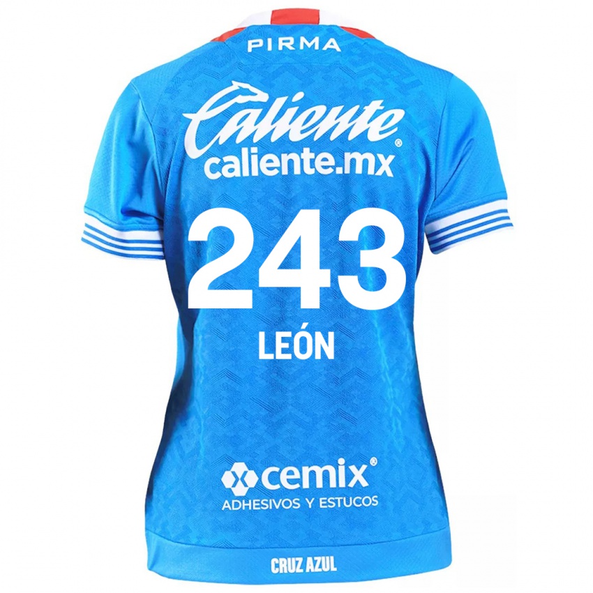 Niño Camiseta Cristhian León #243 Cielo Azul 1ª Equipación 2024/25 La Camisa Chile