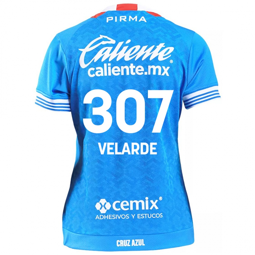 Niño Camiseta Juan Velarde #307 Cielo Azul 1ª Equipación 2024/25 La Camisa Chile