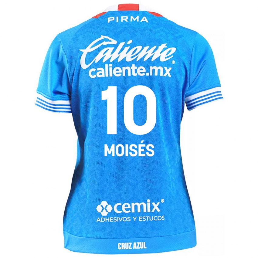 Niño Camiseta Moisés Vieira #10 Cielo Azul 1ª Equipación 2024/25 La Camisa Chile