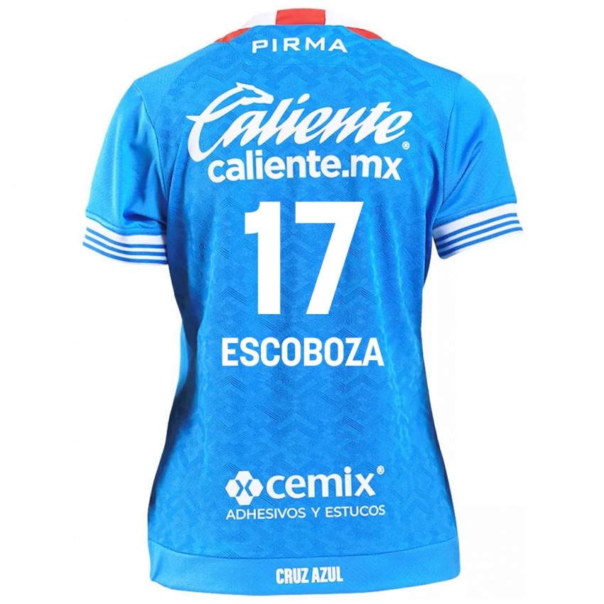 Niño Camiseta Alonso Escoboza #17 Cielo Azul 1ª Equipación 2024/25 La Camisa Chile