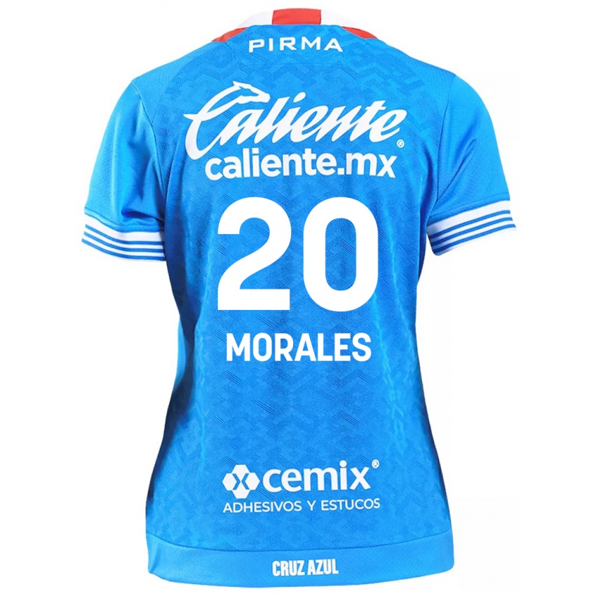 Niño Camiseta Iván Morales #20 Cielo Azul 1ª Equipación 2024/25 La Camisa Chile