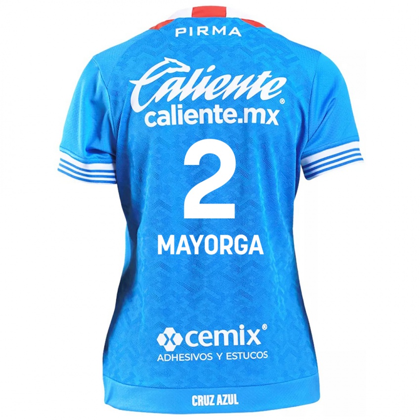 Niño Camiseta Alejandro Mayorga #2 Cielo Azul 1ª Equipación 2024/25 La Camisa Chile