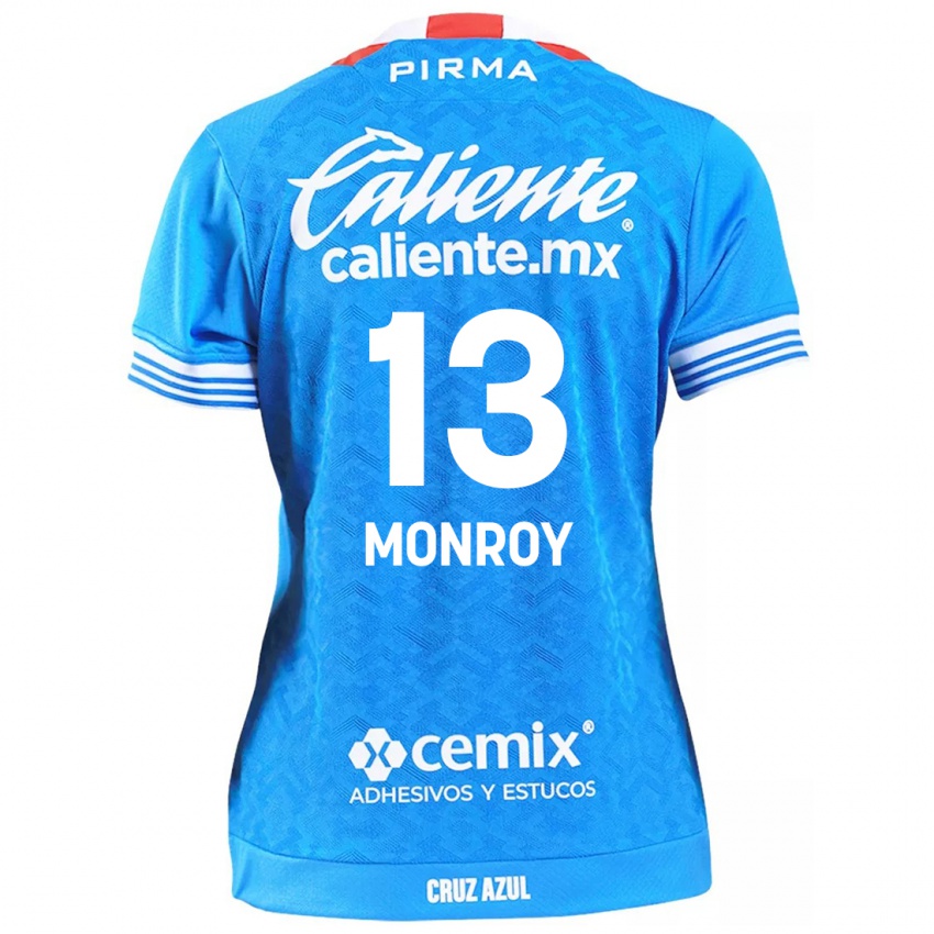 Niño Camiseta Daniela Monroy #13 Cielo Azul 1ª Equipación 2024/25 La Camisa Chile