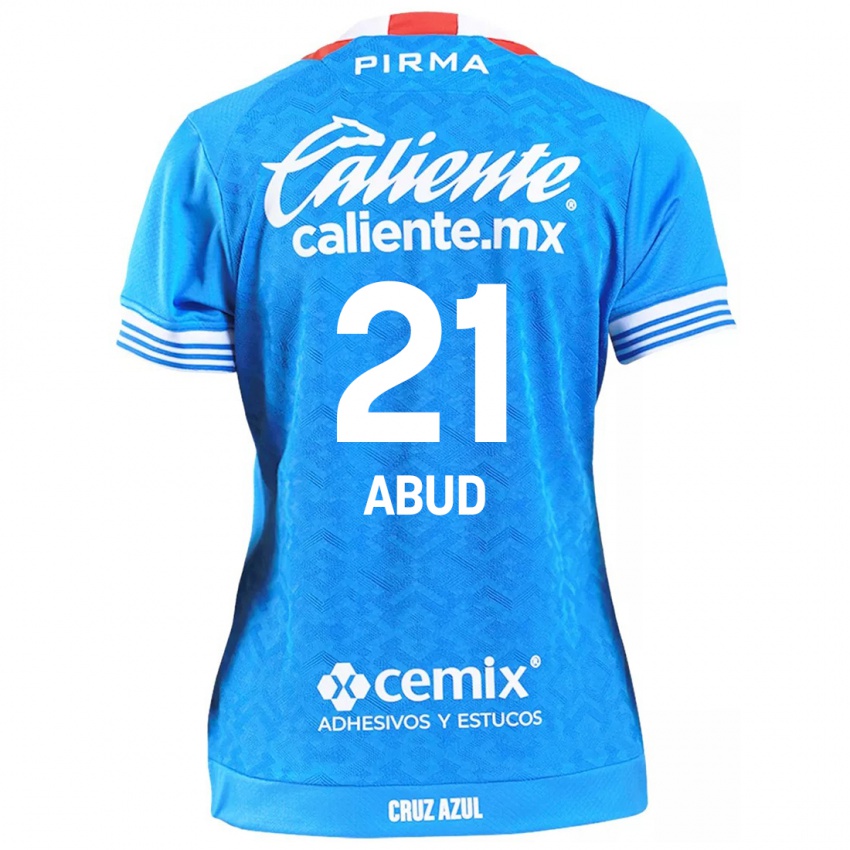 Niño Camiseta Karime Abud #21 Cielo Azul 1ª Equipación 2024/25 La Camisa Chile