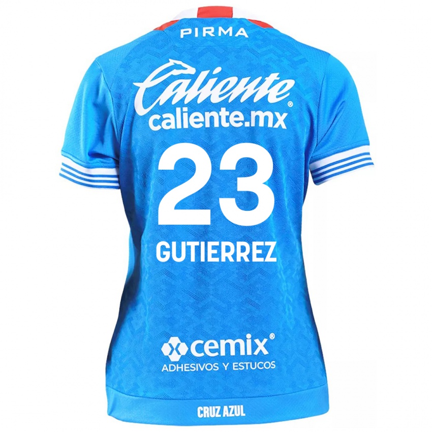 Niño Camiseta Ivonne Gutierrez #23 Cielo Azul 1ª Equipación 2024/25 La Camisa Chile