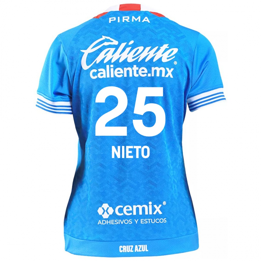 Niño Camiseta Natsidieli Nieto #25 Cielo Azul 1ª Equipación 2024/25 La Camisa Chile