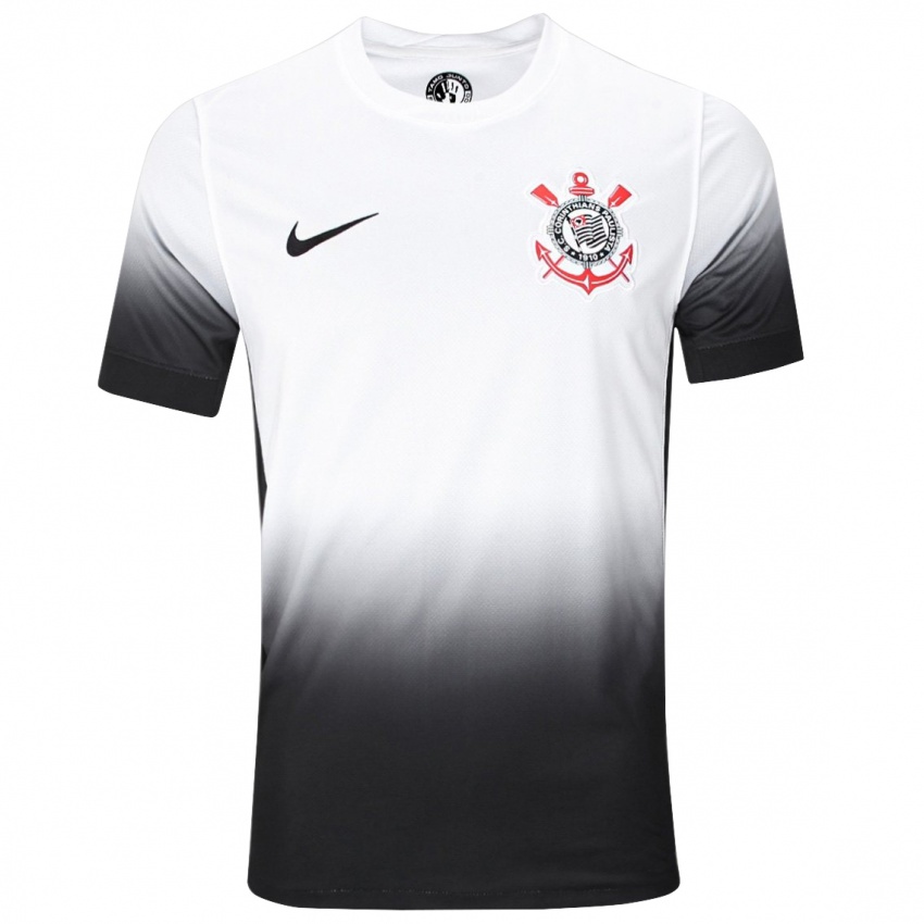 Niño Camiseta Matheus Araujo #30 Blanco Negro 1ª Equipación 2024/25 La Camisa Chile