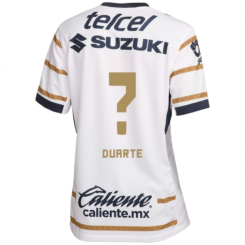 Niño Camiseta Rubén Duarte #0 Obsidiana Blanca 1ª Equipación 2024/25 La Camisa Chile