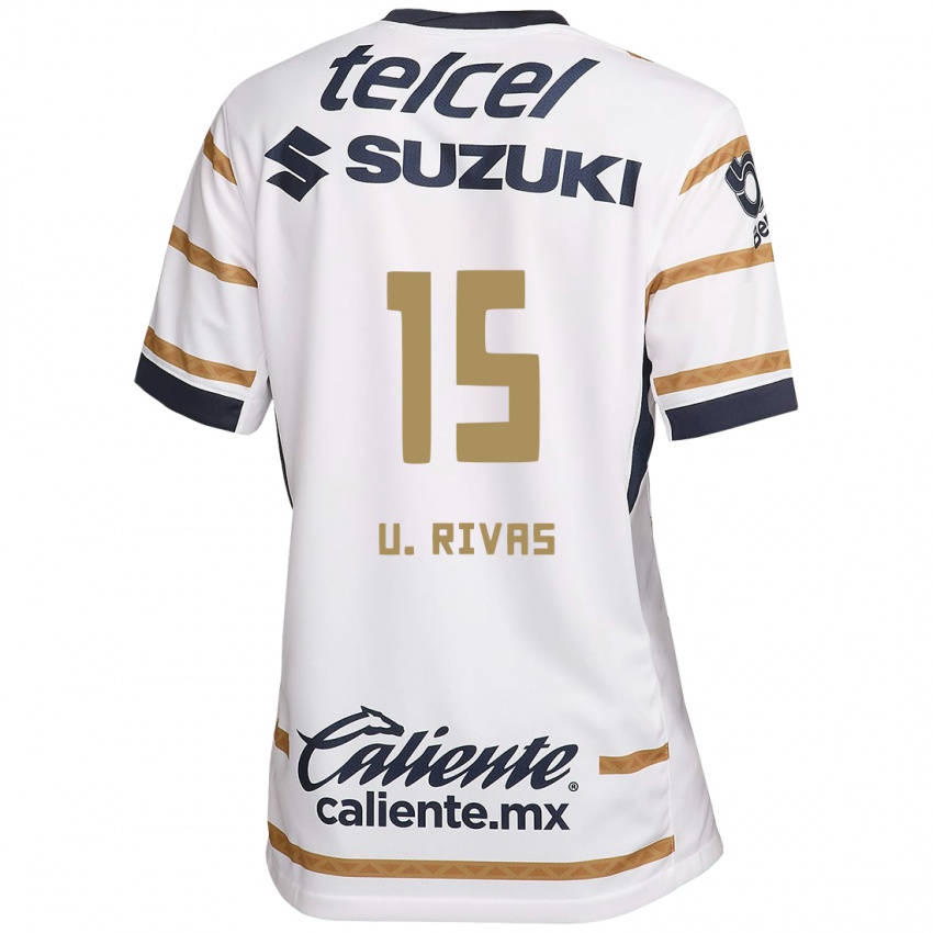 Niño Camiseta Ulises Rivas #15 Obsidiana Blanca 1ª Equipación 2024/25 La Camisa Chile