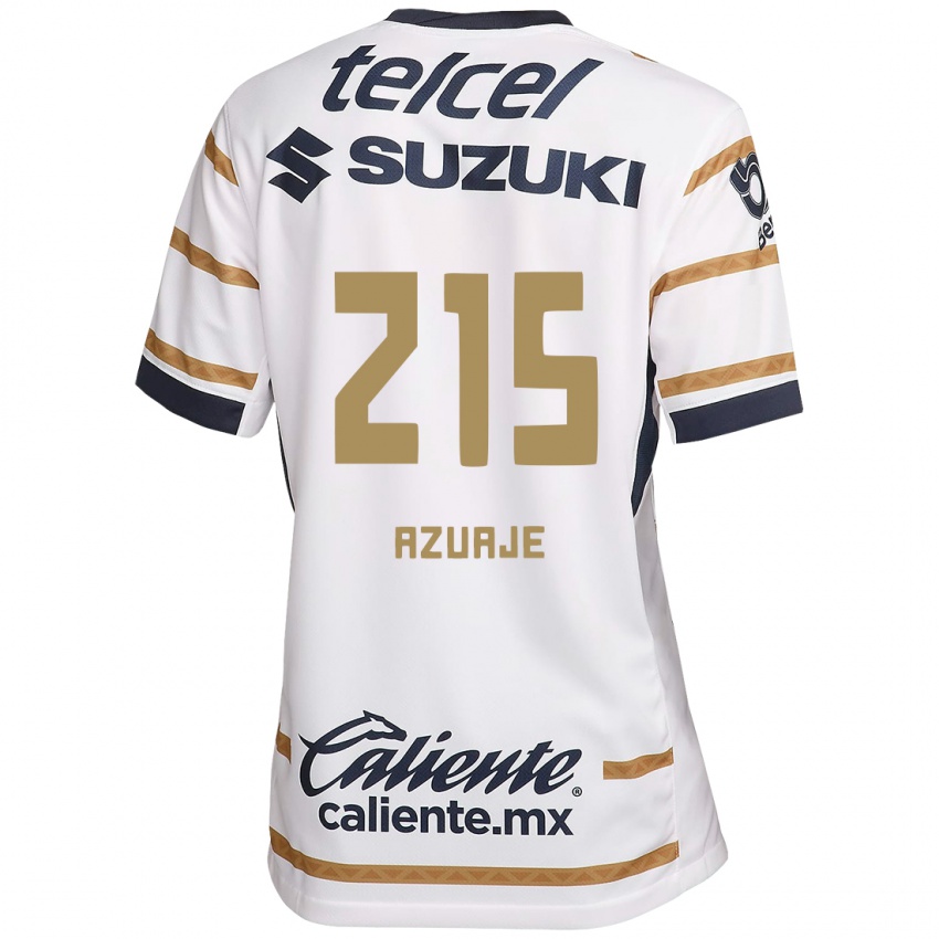 Niño Camiseta Ángel Azuaje #215 Obsidiana Blanca 1ª Equipación 2024/25 La Camisa Chile