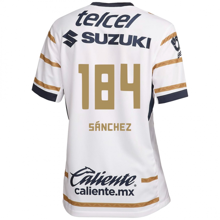 Niño Camiseta Manuel Sánchez #184 Obsidiana Blanca 1ª Equipación 2024/25 La Camisa Chile